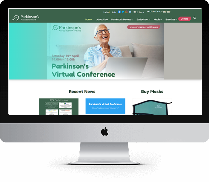 Parkinson’s Association of Ireland Website Design